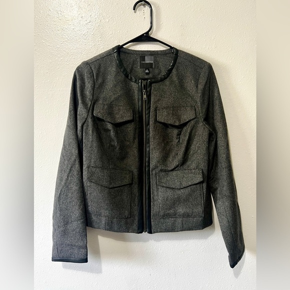 The Limited NWT Wool Moto Leather Trim Blazer - Medium - Picture 3 of 9